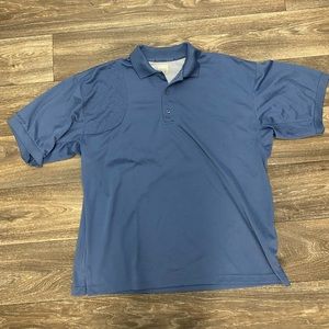Columbia PHG Polo Shirt Hunt Fish Sport Lg Blue